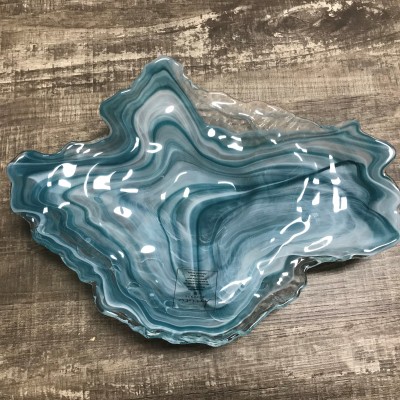  SOLD Blue Clam Plate
